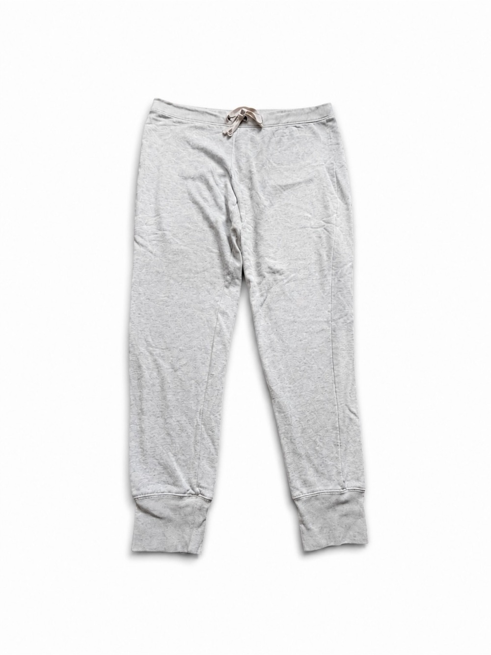 J.Crew Womens Sweatpants Large Oatmeal Heather Drawstring Jogger Lounge Fleece